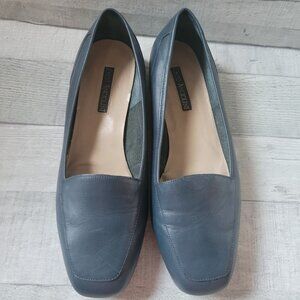 Enzo Angiolini Womens Leather Loafers Size 10.5U Black